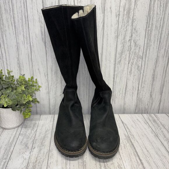 Womens Size 39 US8 Bos&Co Hudson Black Suede Boots - Picture 2 of 7